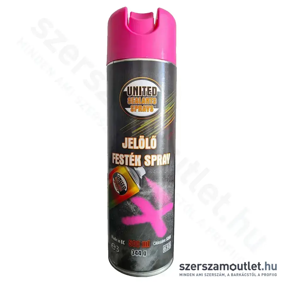 UNITED SEALANTS Jelölő festék spray 500ml (Rózsaszín) (5265)