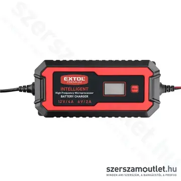 EXTOL Intelligens autós akkutöltő, mikroprocesszoros 12V/6V