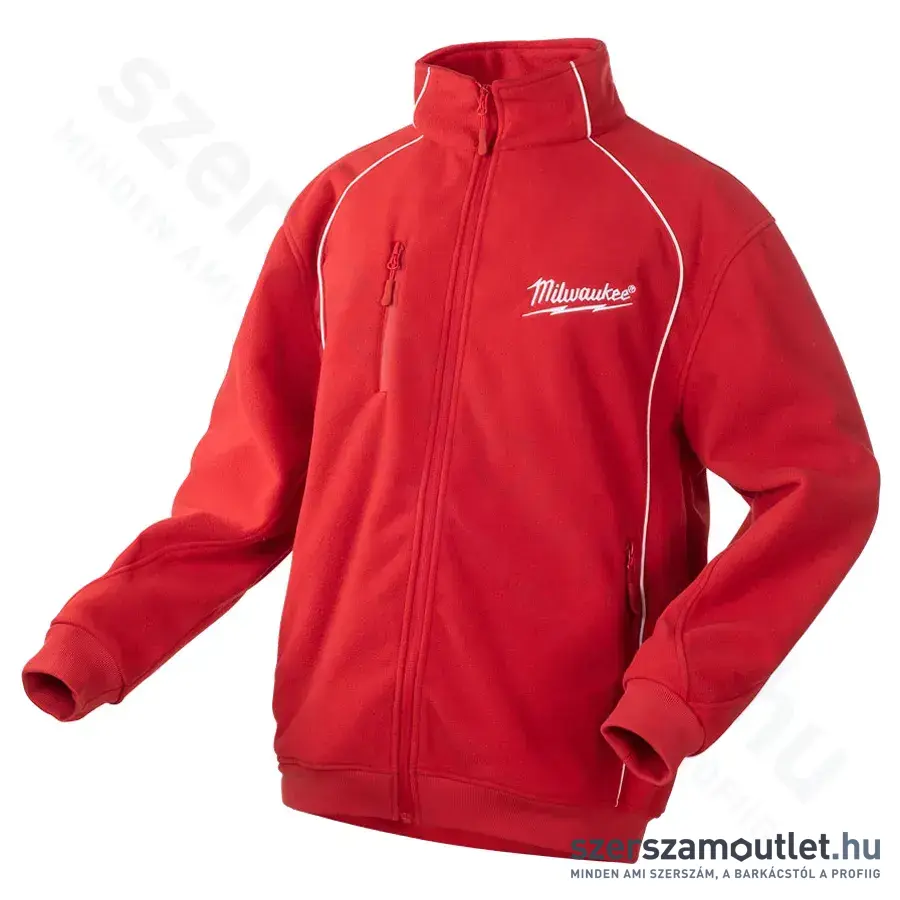 MILWAUKEE márkajelzésű Cipzáras polár pulóver 3XL-es (Piros) (BI0000929-3XL)
