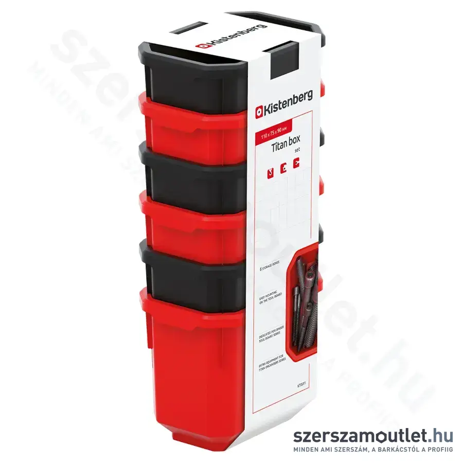 KISTENBERG TITAN BOX Tárolódoboz szett 110x75x263mm 6db-os (KTIS11)