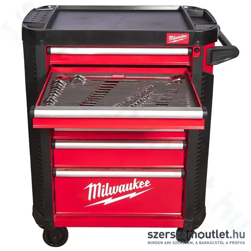 MILWAUKEE TOOLGUARD Guruló szerszámoskocsi 7 fiókos, szerszámokkal (4932498185)