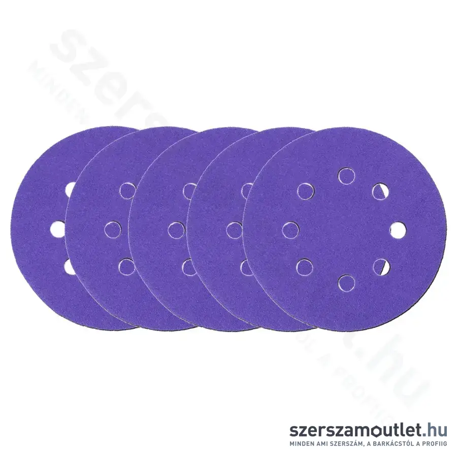 DEDRA Csiszolókorong tépőzáras, P80, 125mm (5db/csomag) (DED7947A02)