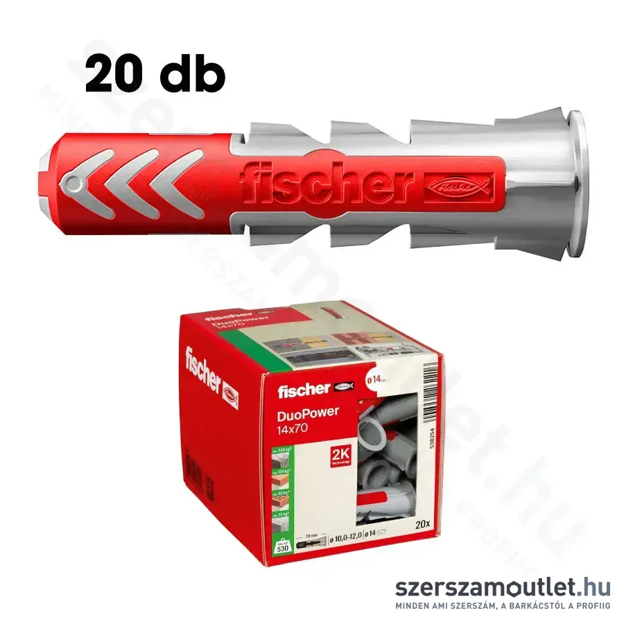 FISCHER DUOPOWER Műanyag dübel 14x70mm [20db/doboz] (538254)