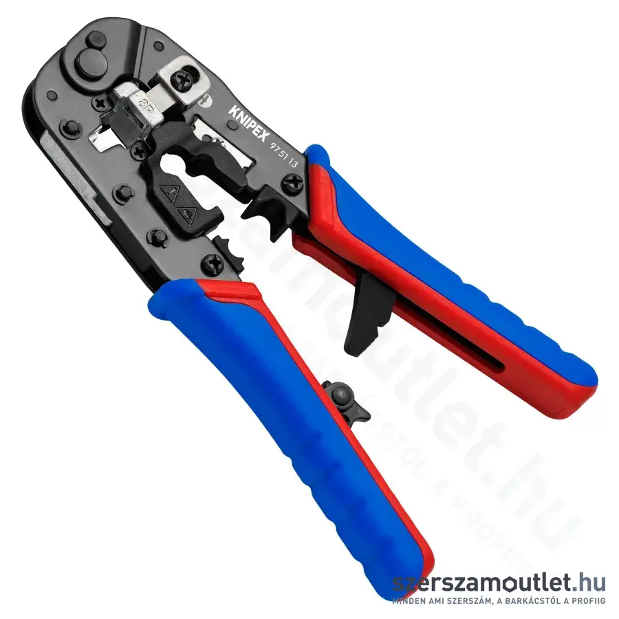 KNIPEX Krimpelő fogó RJ45 Western-hez 190mm (97 51 13)