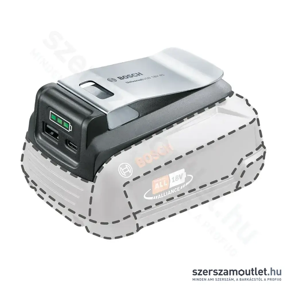 BOSCH UniversalUSB 18V-45 USB power bank adapter (18V POWER FOR ALL ALLIANCE)