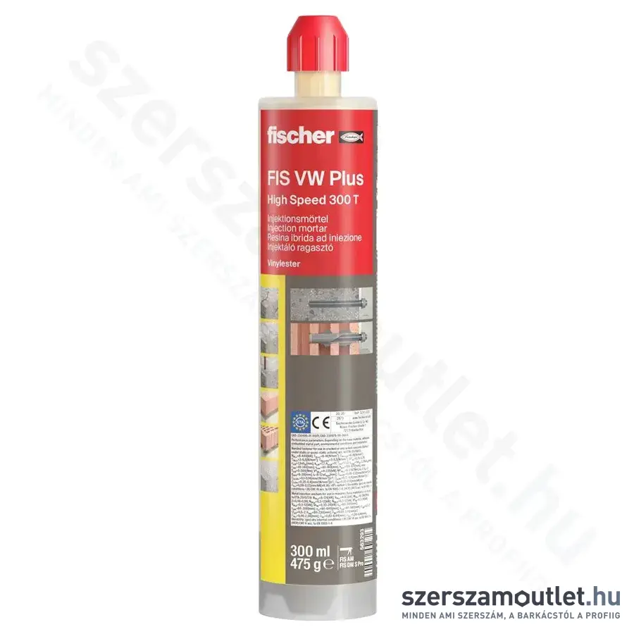 FISCHER FIS VW Plus 300 T Injektáló ragasztó 300ml (563293FIS)