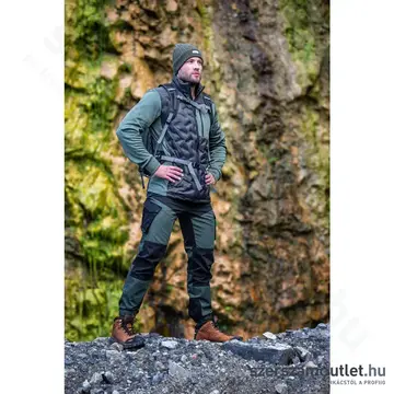 LAHTI PRO Steppelt, elasztikus kabát (Zöld/Fekete) (L401360)