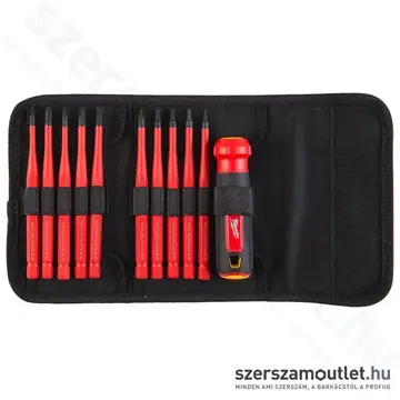 MILWAUKEE 10in1 VDE Csavarhúzó és bittartó készlet 10 részes (PH/PZ/SL) (4932493657)