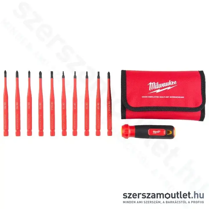 MILWAUKEE 10in1 VDE Csavarhúzó és bittartó készlet 10 részes (PH/PZ/SL) (4932493657)