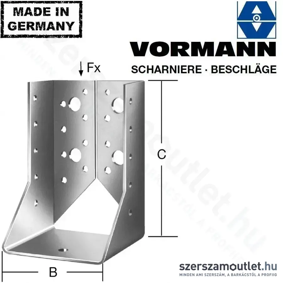 VORMANN Gerendatartó 51x94mm