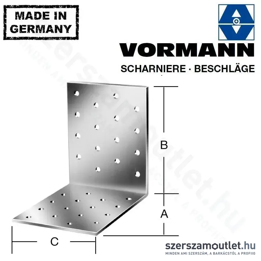 VORMANN Derékszög lemez 100x100x100mm