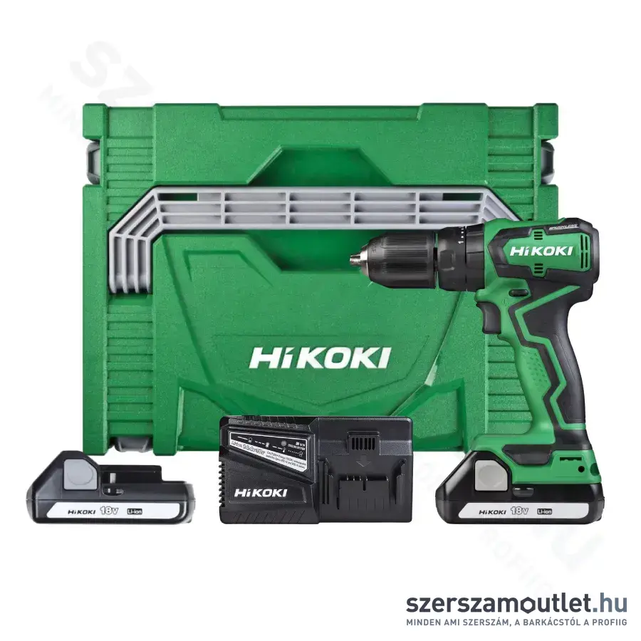 HIKOKI DV18DD-2AH Akkus ütvefúró-csavarozó szénkefementes, HITBOXBAN (2x2,0Ah/18V)