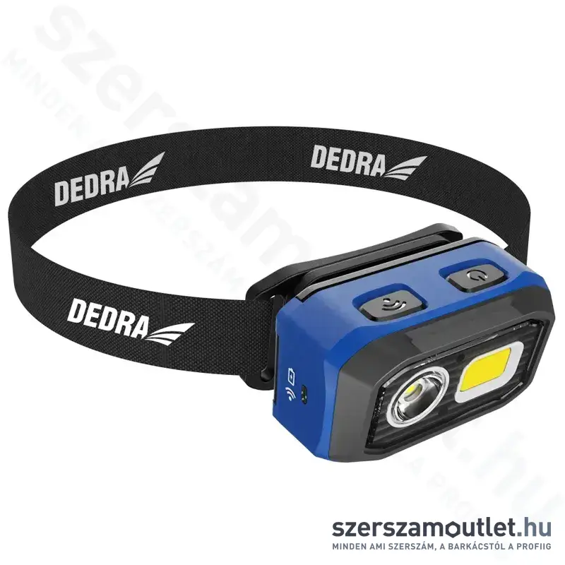 DEDRA Fejlámpa mozgásérzékelővel 500lm (L1015)