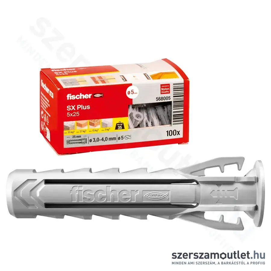 FISCHER SX Plus Dübel 5x25mm (100db/doboz) (568005FIS)