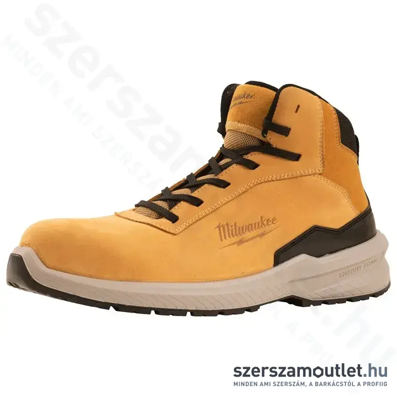 MILWAUKEE FLEXTRED S3S Munkavédelmi világos bőr magasszárú cipő 46-os (1M171311) (4932493750)