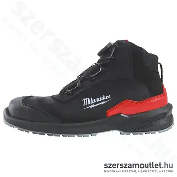 MILWAUKEE FLEXTRED S3S Munkavédelmi bőr magasszárú cipő BOA fűzővel 44-es (B1M110133)