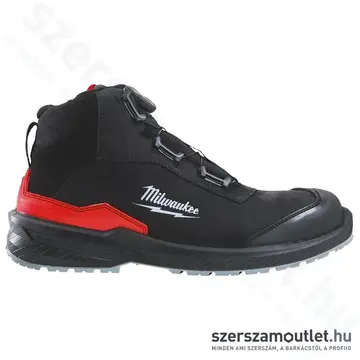 MILWAUKEE FLEXTRED S3S Munkavédelmi bőr magasszárú cipő BOA fűzővel 44-es (B1M110133)