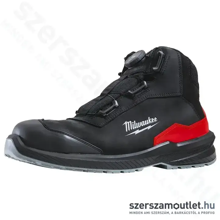 MILWAUKEE FLEXTRED S3S Munkavédelmi bőr magasszárú cipő BOA fűzővel 44-es (B1M110133)
