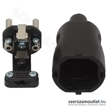 GLOBIZ Lengő dugó 250V-50Hz/16A (Fekete)