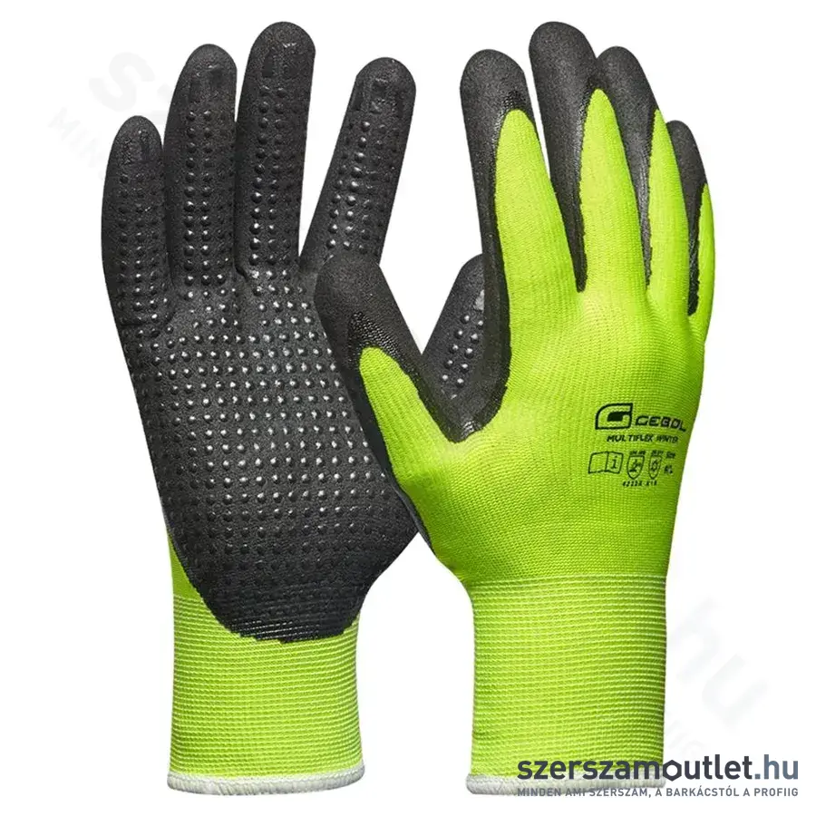 GEBOL Multiflex Téli védőkesztyű 9-es (Sárga/Fekete)