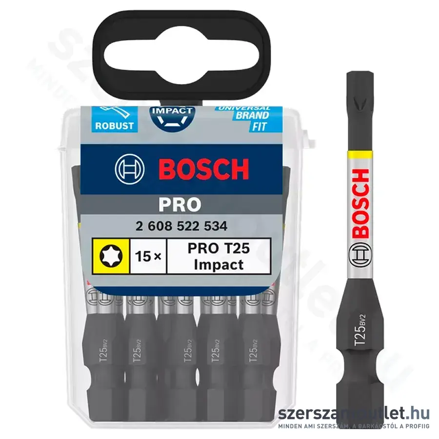 BOSCH PRO Torx Impact Bit T25x55mm (15db/csomag)