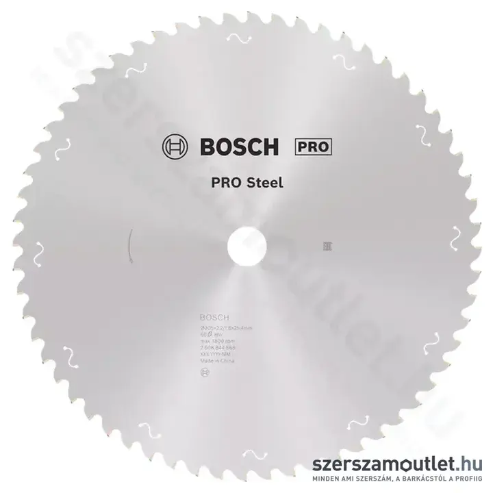 BOSCH PRO Steel Körfűrészlap acélhoz T60, 305x2,2x25,4mm