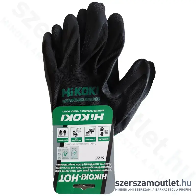 HIKOKI Tenyérmártott szerelőkesztyű XL/10 (HIKOKIHOT_10)