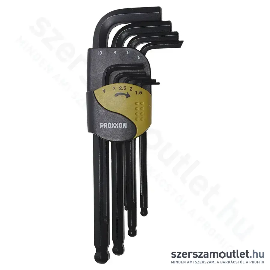 PROXXON Hajlított imbuszkulcs készlet 1,5-10mm, 9db-os