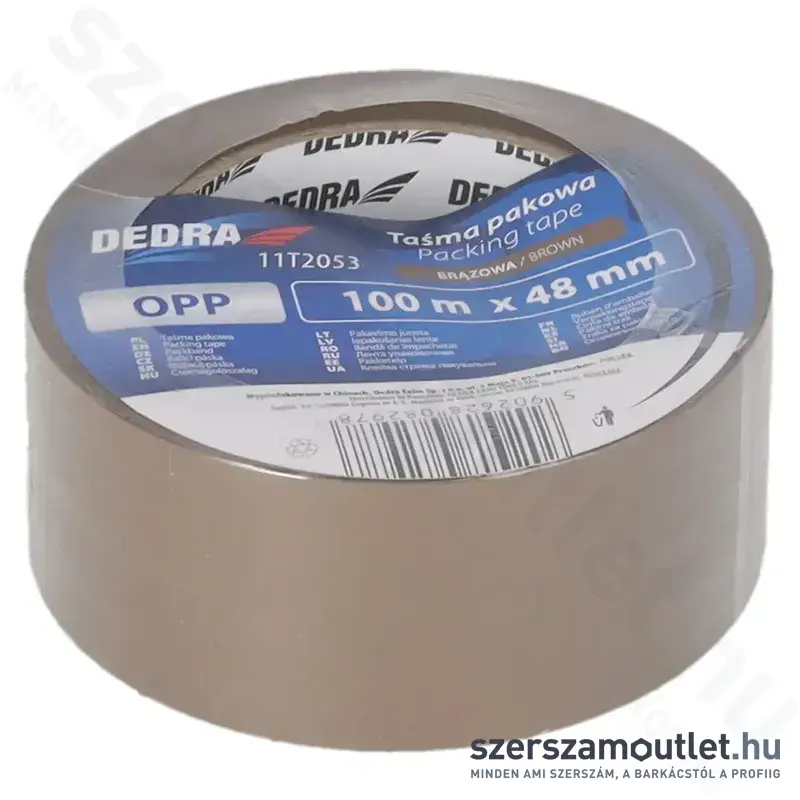 DEDRA Csomagolószalag BARNA 48mm/100m (11T2053)