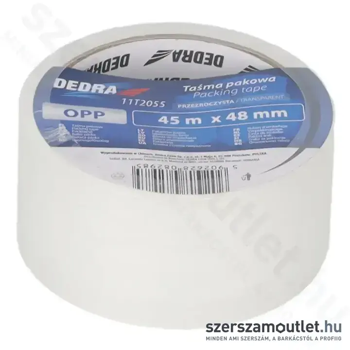 DEDRA Csomagolószalag ÁTLÁTSZÓ 48mm/45m (11T2055)