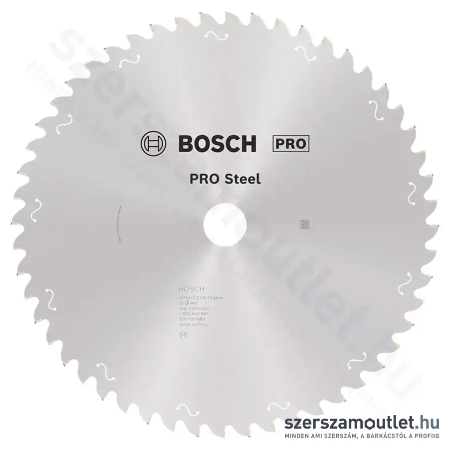 BOSCH PRO Steel Körfűrészlap gérvágókhoz T52, 254x2,2x25,4mm