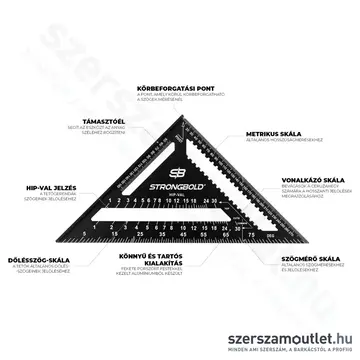 STRONGBOLD StrongSquare SQ720 Ácsderékszög 300mm