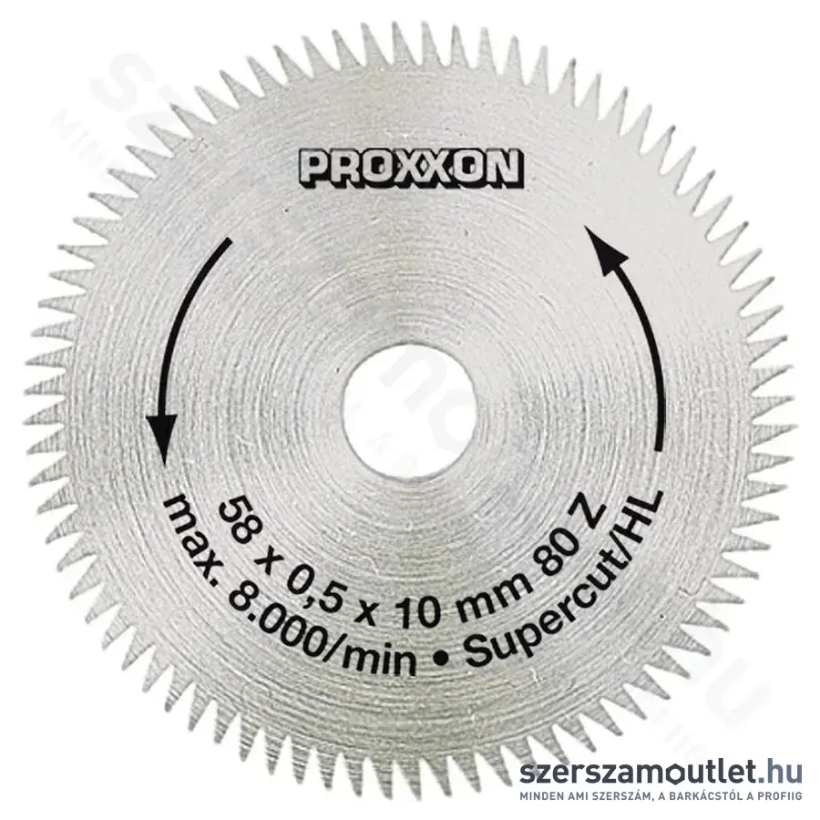 PROXXON Super-Cut Keresztvágású vágótárcsa T80, 58x10mm