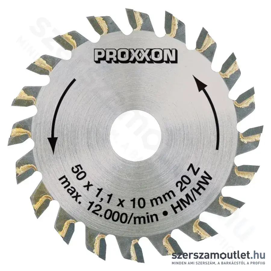 PROXXON Keményfém hegyű vágótárcsa T20, 50x1,1x10mm