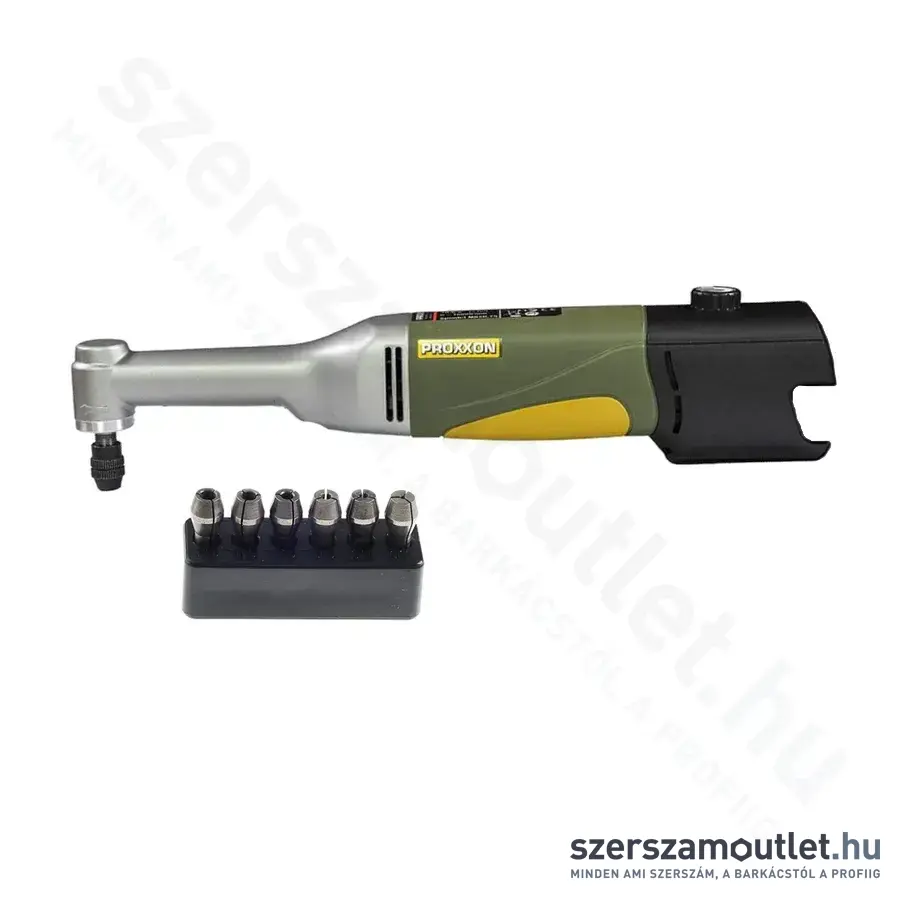 PROXXON LWB/A Akkus, hosszú nyakú sarokfúró gép 10,8V (Akku és töltő nélkül!) + befogópatron 1-3,2mm