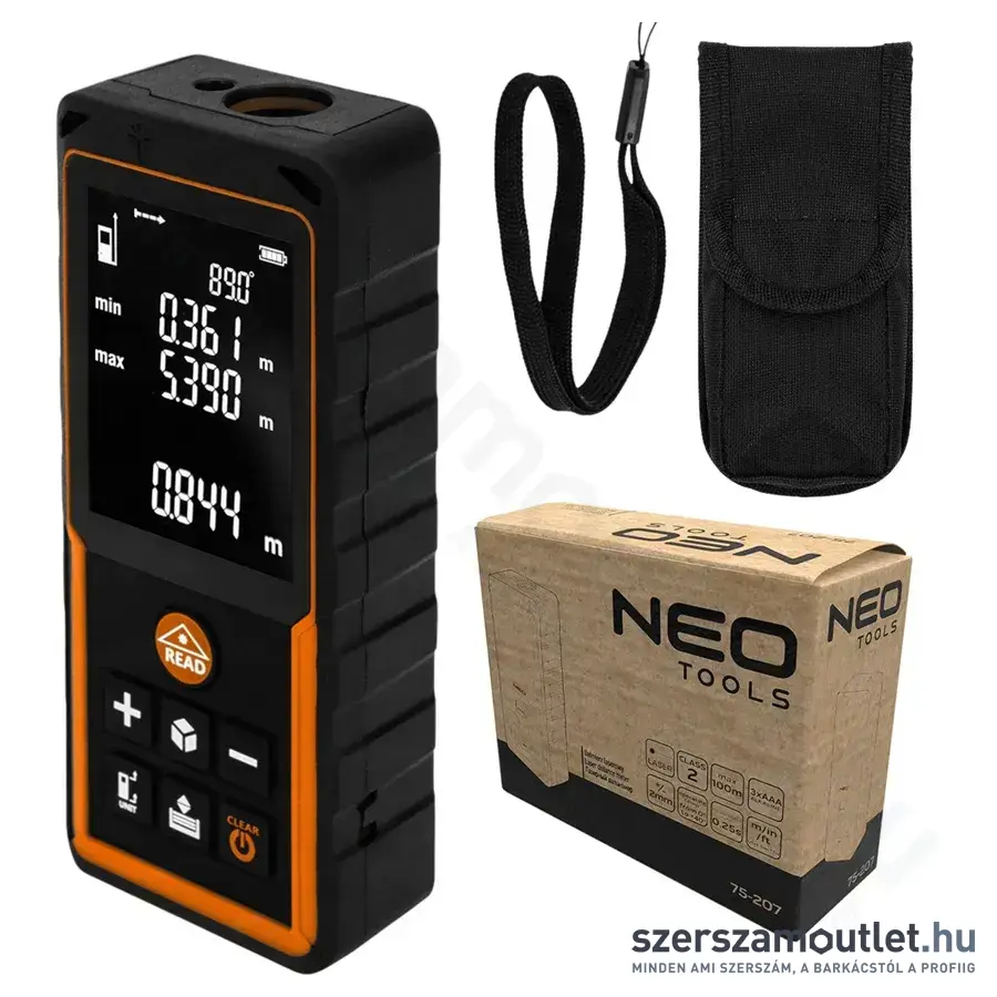 NEO TOOLS Lézeres távolságmérő, 100m, IP54