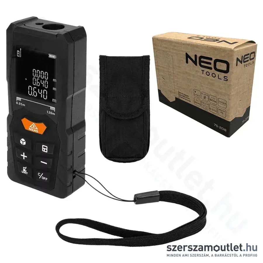 NEO TOOLS Lézeres távolságmérő, 80m, IP54