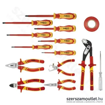 NEO TOOLS Szerszámkészlet, 1000V, szigetelt, 13db-os