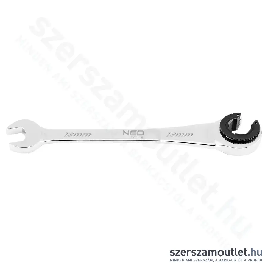 NEO TOOLS Racsnis csillag-villáskulcs, félig nyitott, 13mm