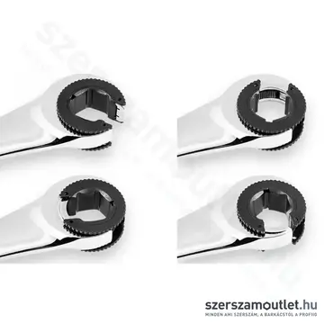 NEO TOOLS Racsnis csillag-villáskulcs, félig nyitott, 17mm