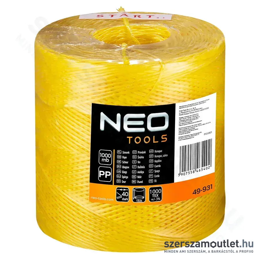 NEO TOOLS Polipropilén zsinór, 1000m