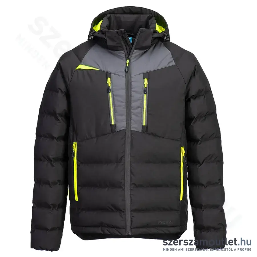PORTWEST DX468 Bélelt kabát XL-es (Fekete)