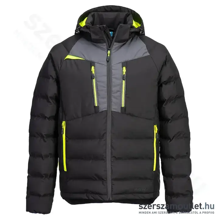 PORTWEST DX468 Bélelt kabát XL-es (Fekete)
