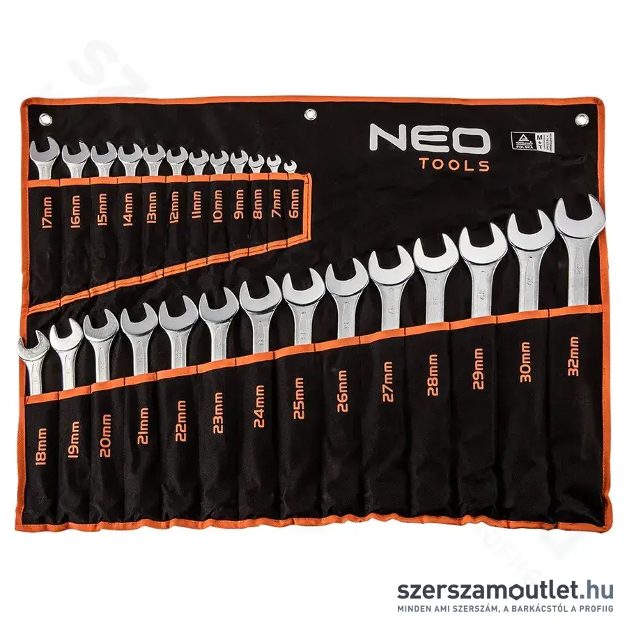 NEO TOOLS Csillag-villáskulcs készlet 6-32mm, 26db-os