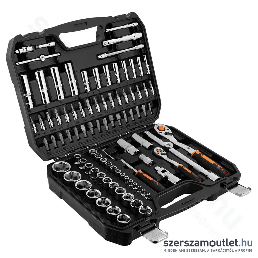 NEO TOOLS Dugókulcs -és bitkészlet 1/4"-1/2", 94db-os