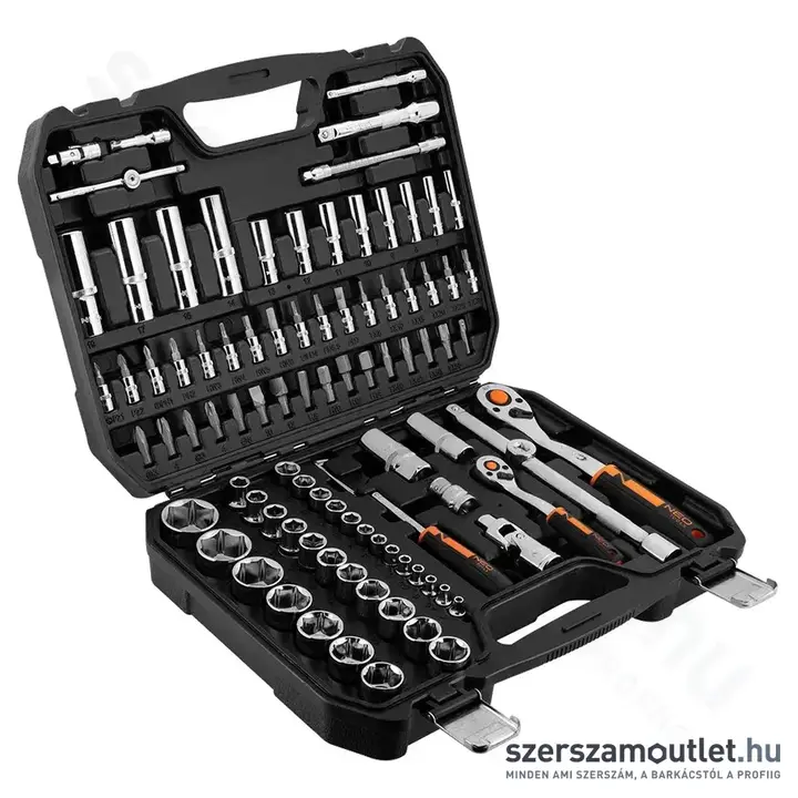 NEO TOOLS Dugókulcs -és bitkészlet 1/4"-1/2", 94db-os