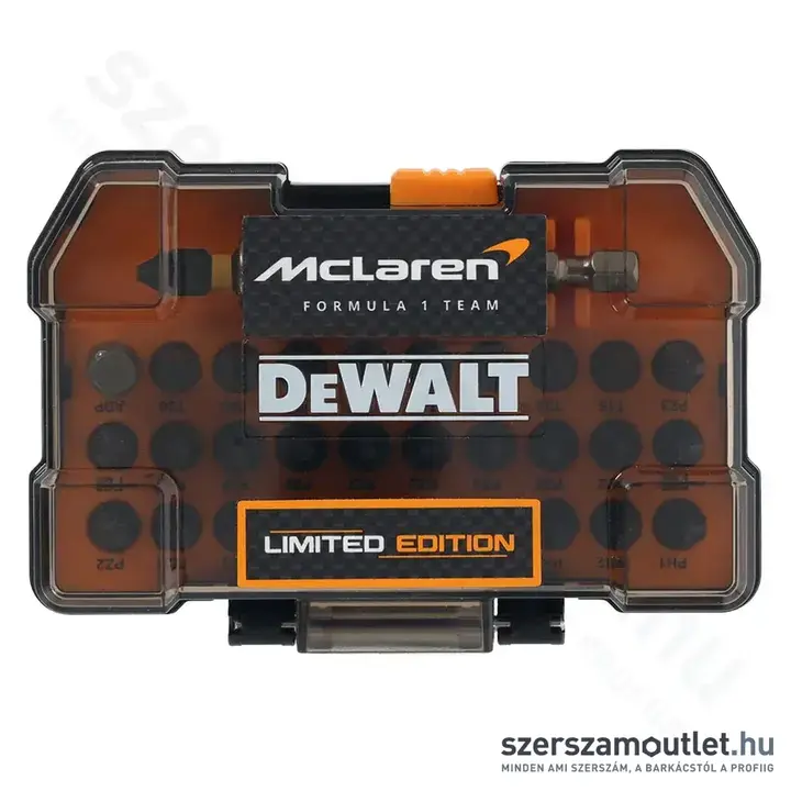 DEWALT × MCLAREN DT70901T-QZ 32 RÉSZES BITHEGY KÉSZLET + Impact Ready bittartó