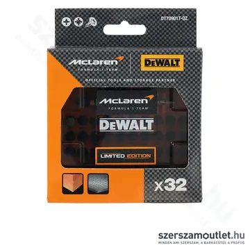 DEWALT × MCLAREN DT70901T-QZ 32 RÉSZES BITHEGY KÉSZLET + Impact Ready bittartó