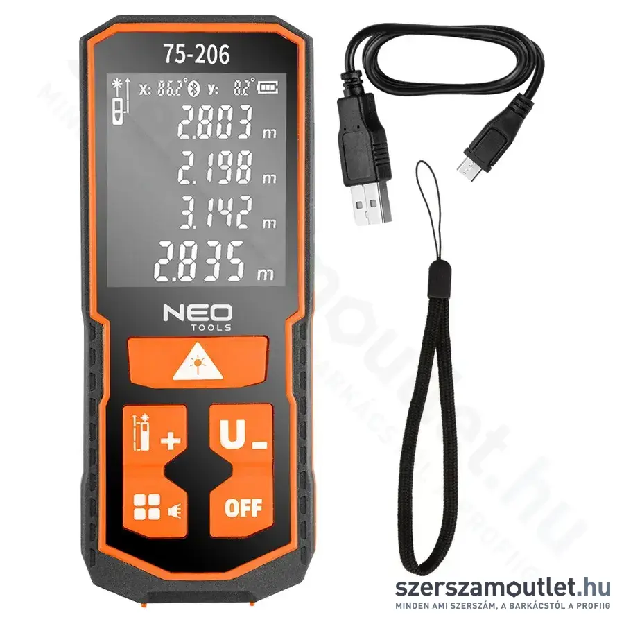 NEO TOOLS Lézeres távolságmérő, 100m, IP54