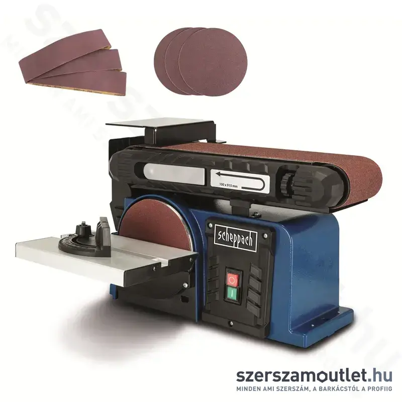SCHEPPACH BTS 900 Szalag és tányéros csiszoló (370W/100x915mm) (5903306901)